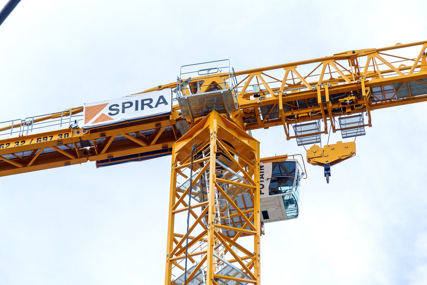 Spira erects 25 t capacity Potain MDT 569 tower crane in just two days for KIT lab construction project